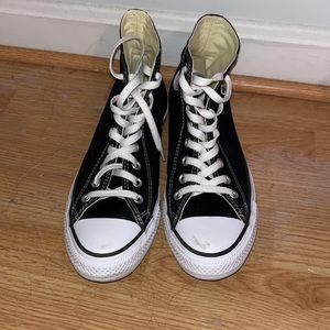 Custom high top converse worn 3x (size 9.5 woman’s/ 7.5 mens)